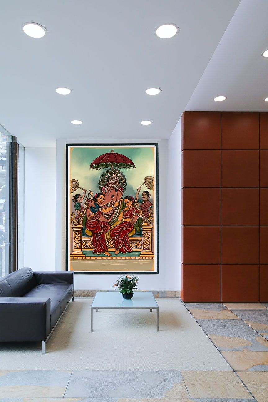 Ganesha with Riddhi and Siddhi - image 2