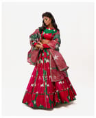 Paneer Rose Lehenga view 2