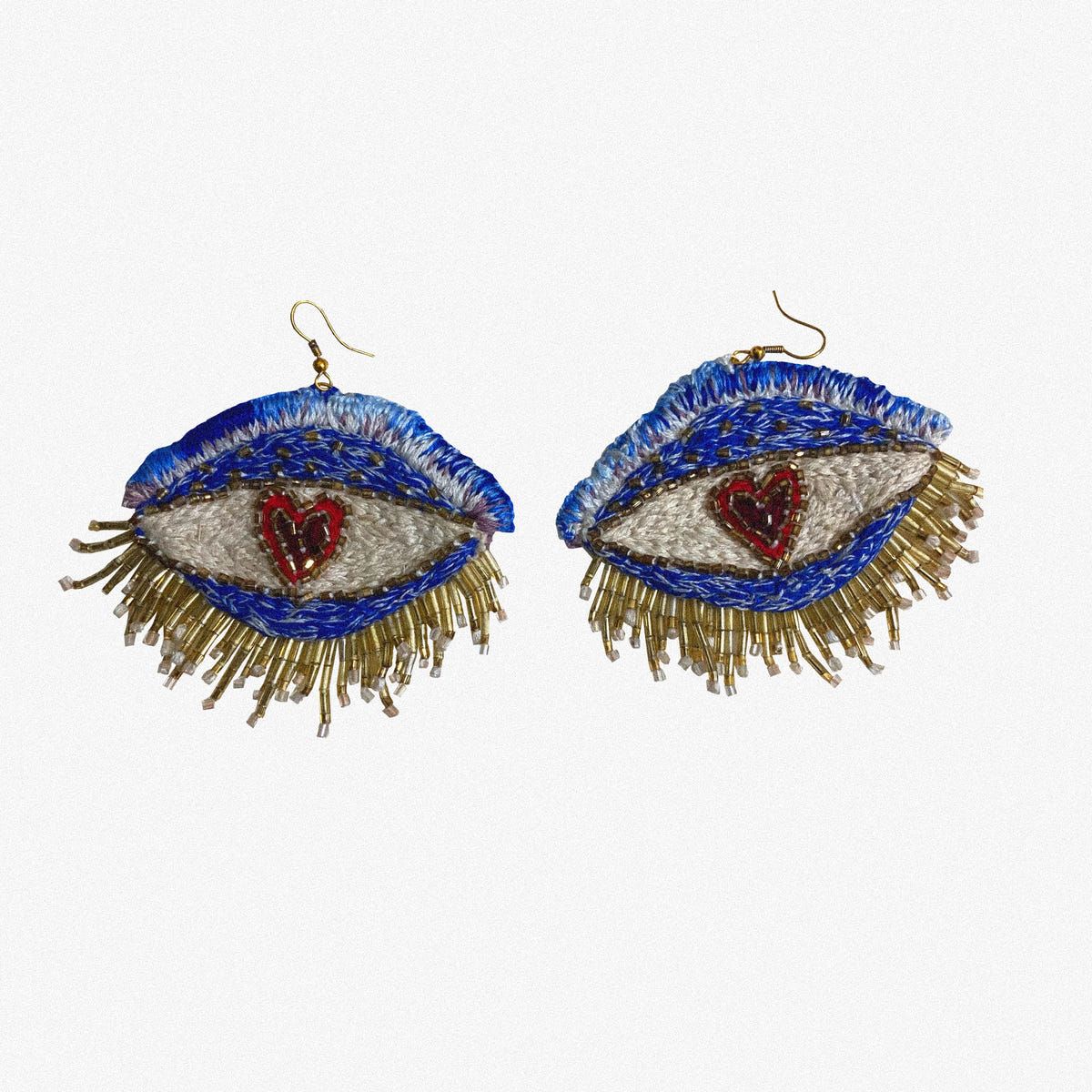 Big Blue Eye Earrings - image 3