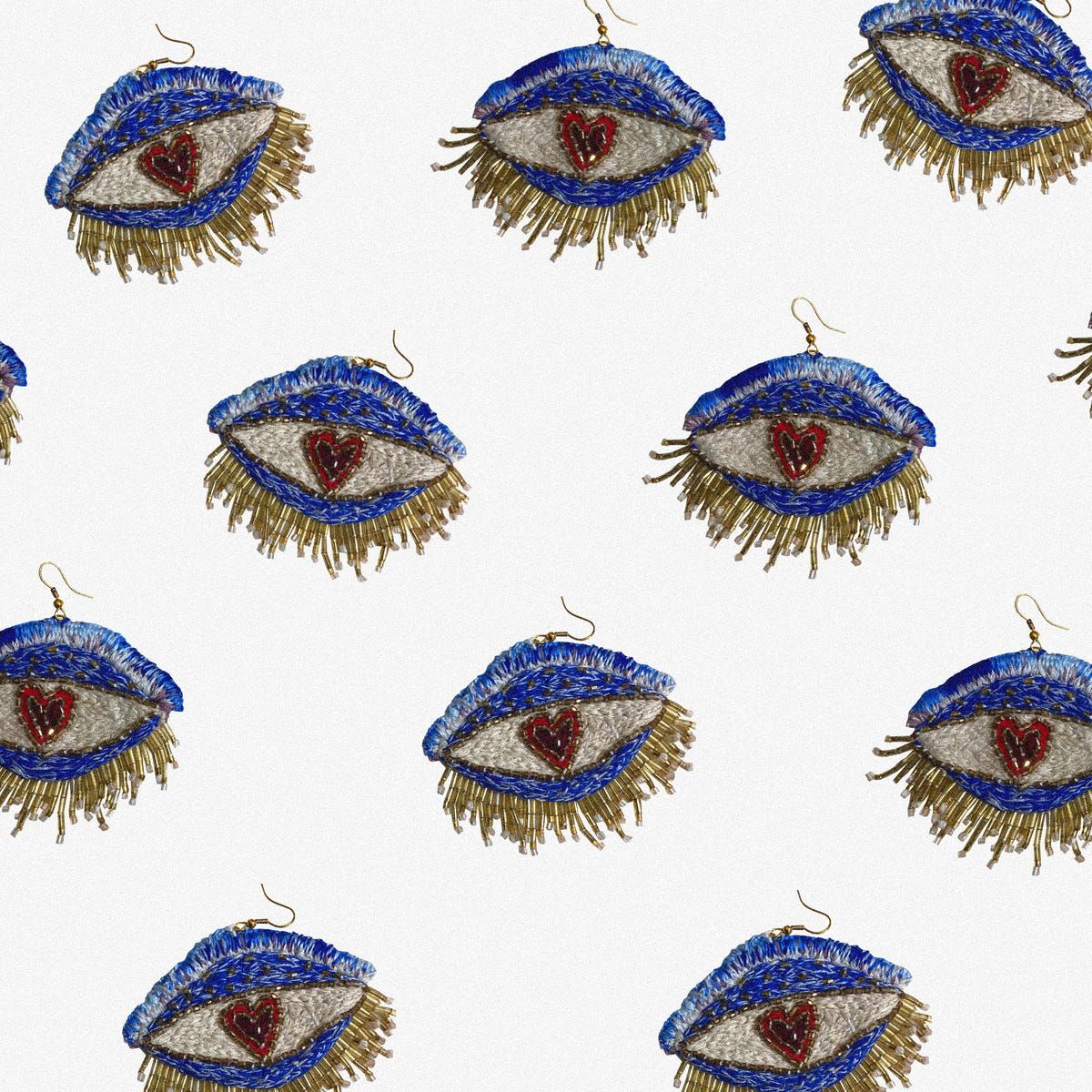 Big Blue Eye Earrings - image 4