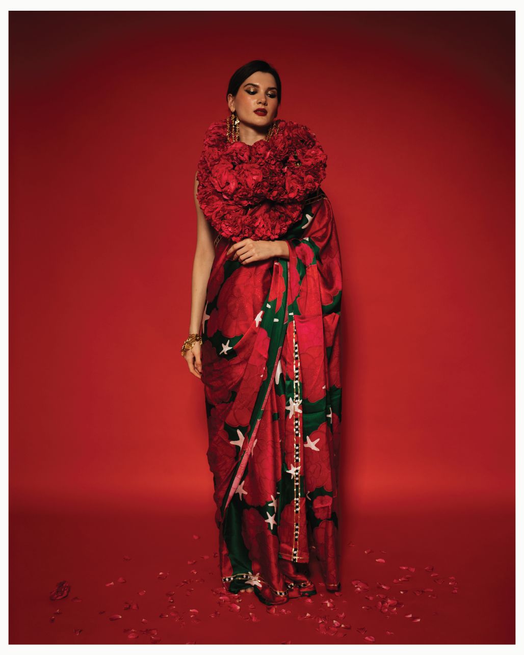 Paneer Rose Saree - image 1