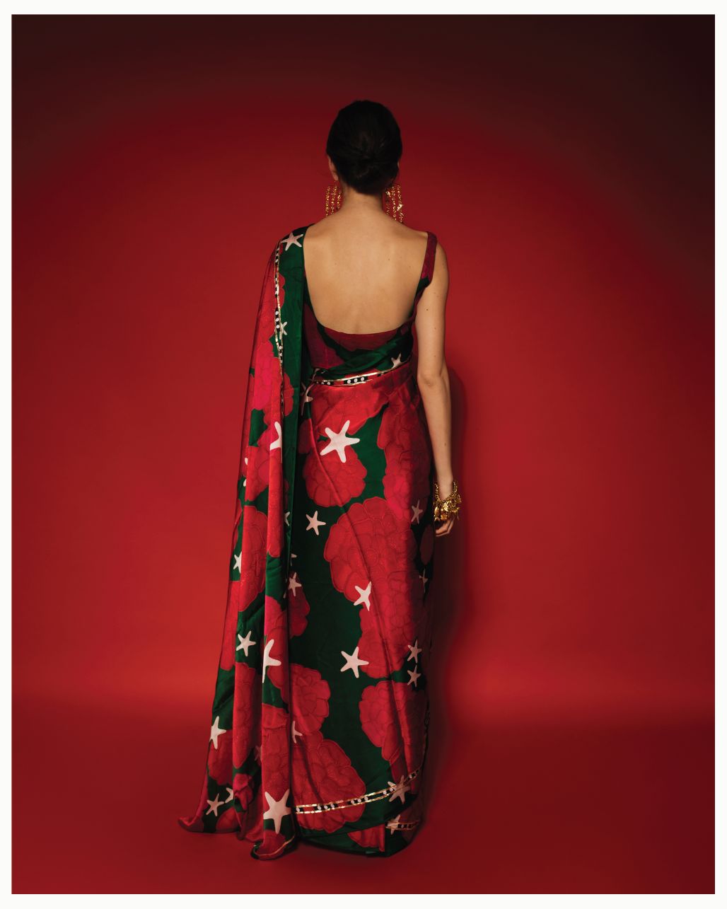 Paneer Rose Saree - image 3