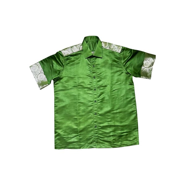 AISHR The Store — Green Brocade Shirt