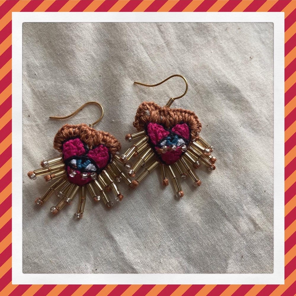 Brittle Heart Earrings - image 1