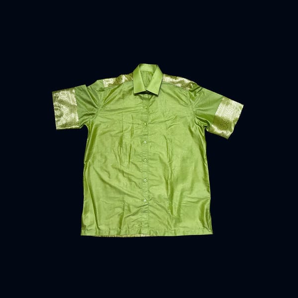 AISHR The Store — A Different Green Brocade Shirt