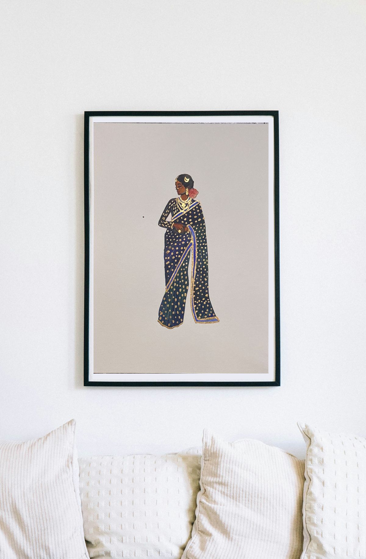 Lady in saree 1 - A3 original - image 1