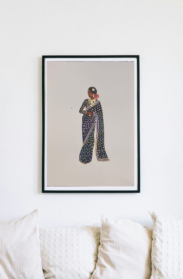 AISHR The Store — Lady in saree 1 - A3 original