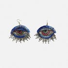 Blue Ice Eye Earrings view 2