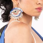 Blue Ice Eye Earrings view 4