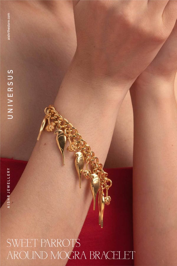 AISHR The Store — Sweet Parrots Around Mogra Bracelet