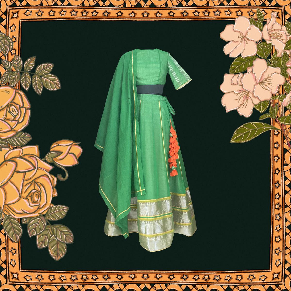Gorgeous Green Lehenga - image 1