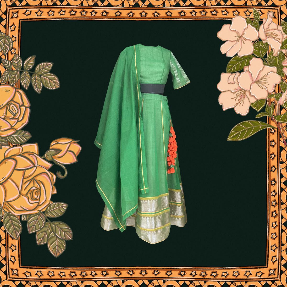 Gorgeous Green Lehenga - image 2