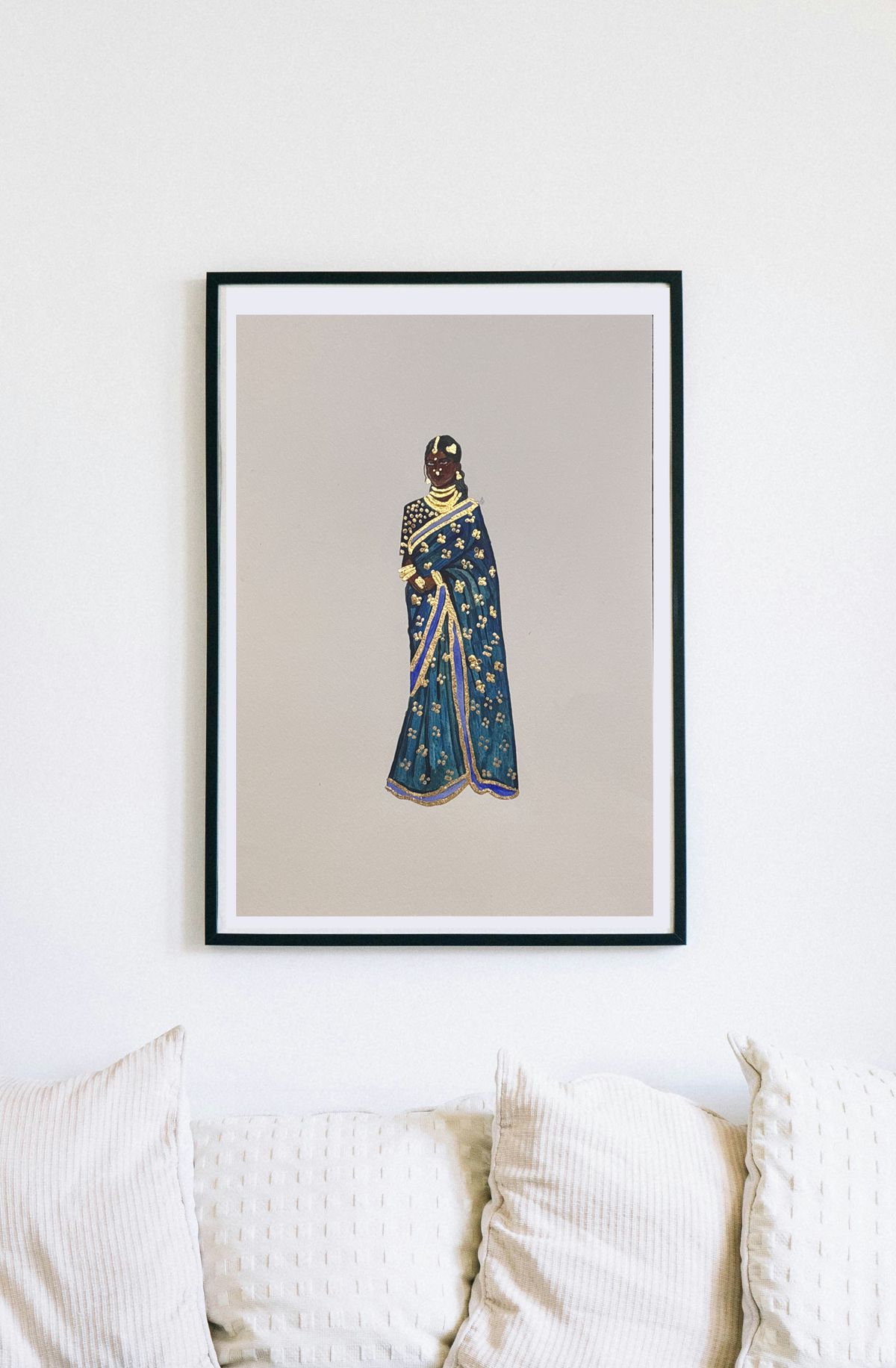 Lady in saree 2 - A3 original - image 1