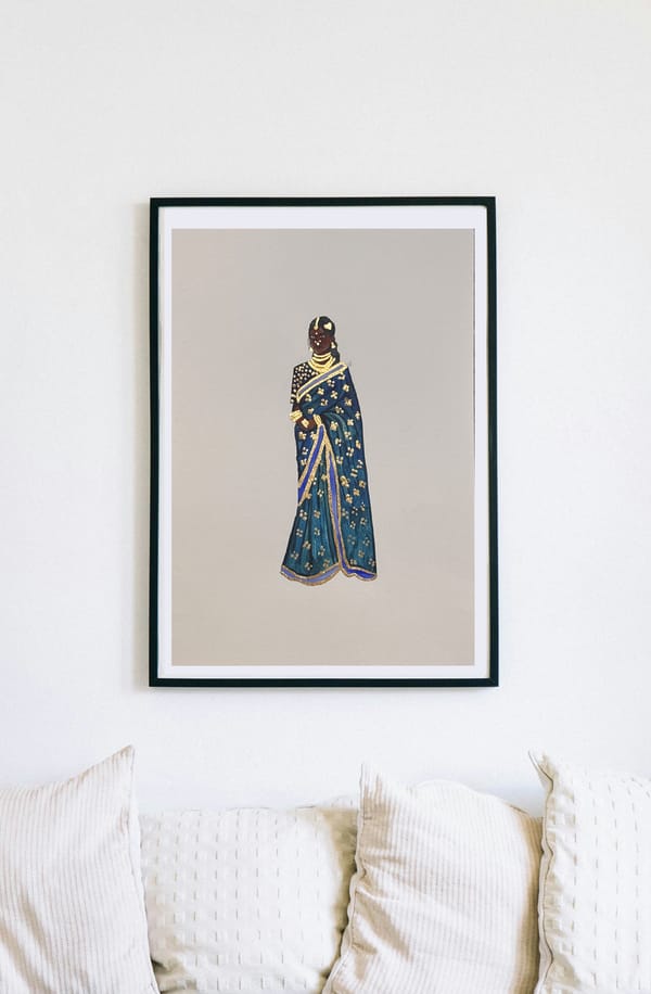 AISHR The Store — Lady in saree 2 - A3 original