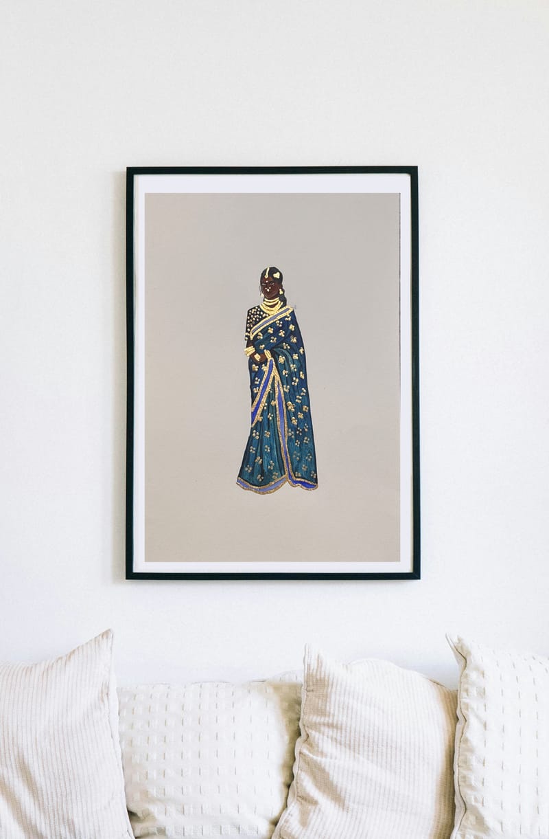 Lady in saree 2 - A3 original