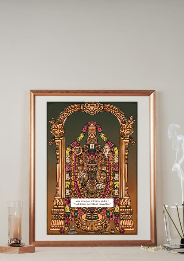 AISHR The Store — Lord Venkateswara: Msg: Very soon you will smile and say “God this is more than I prayed for”
