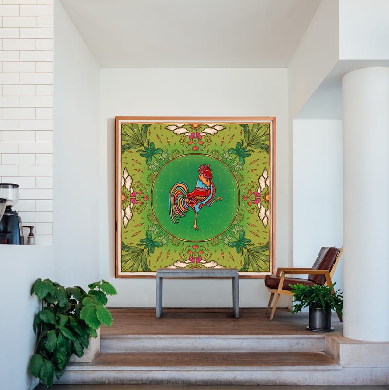Year of the Rooster 4ft x 4ft