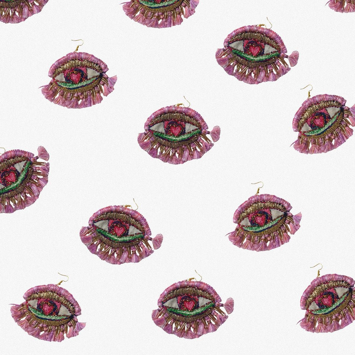Pink Sky Eye Earrings - image 3