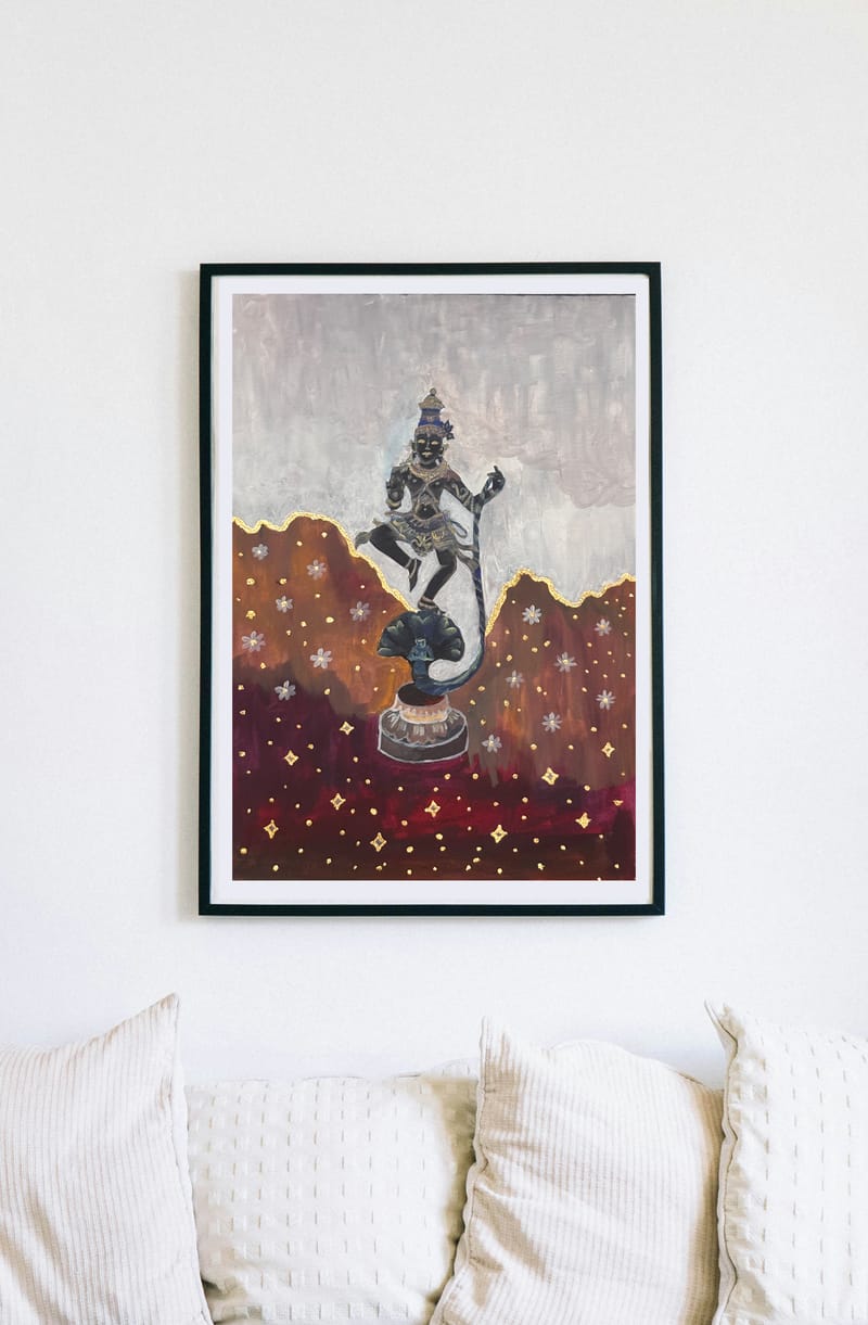 Lord Krishna- A3 original