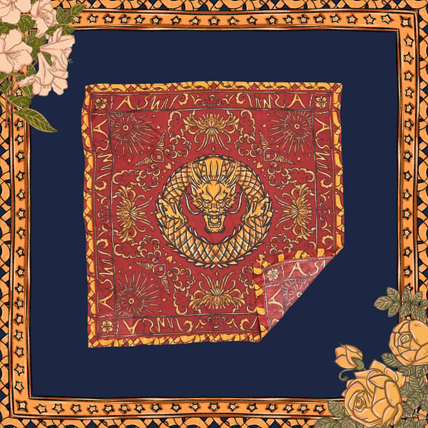 AISHR The Store — Red Dragon Petit Scarf