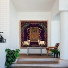 Pichhwai 8 - Srinathji in purple garden view 2