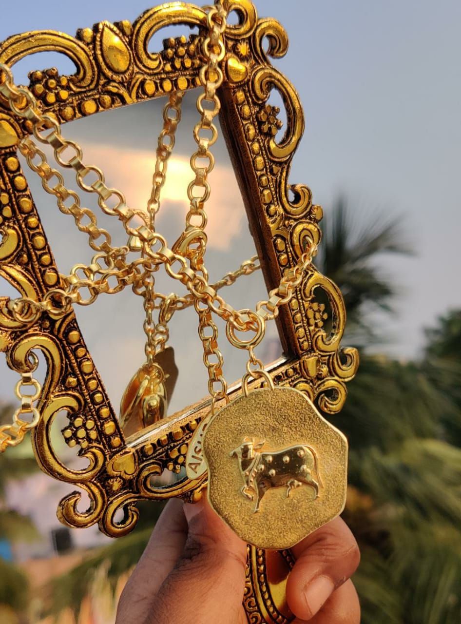 Krishna and Cow Pendant - image 5