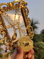 Krishna and Cow Pendant view 5
