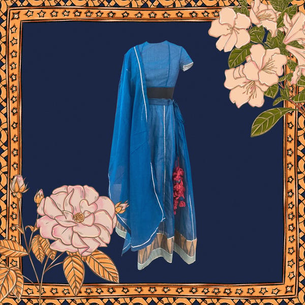 AISHR The Store — Cutest Blue Lehenga