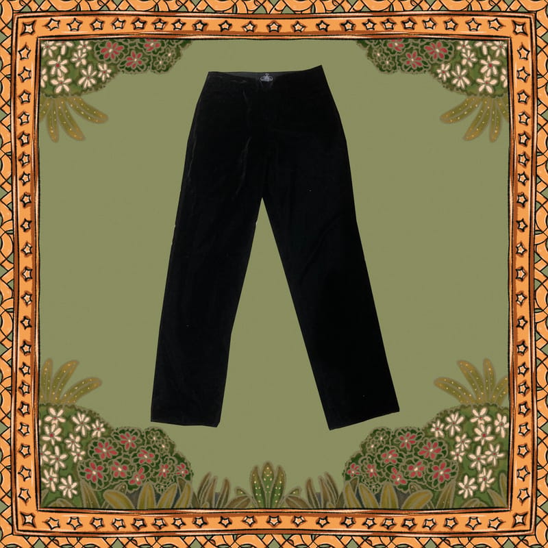 Velvy Black Pants Women