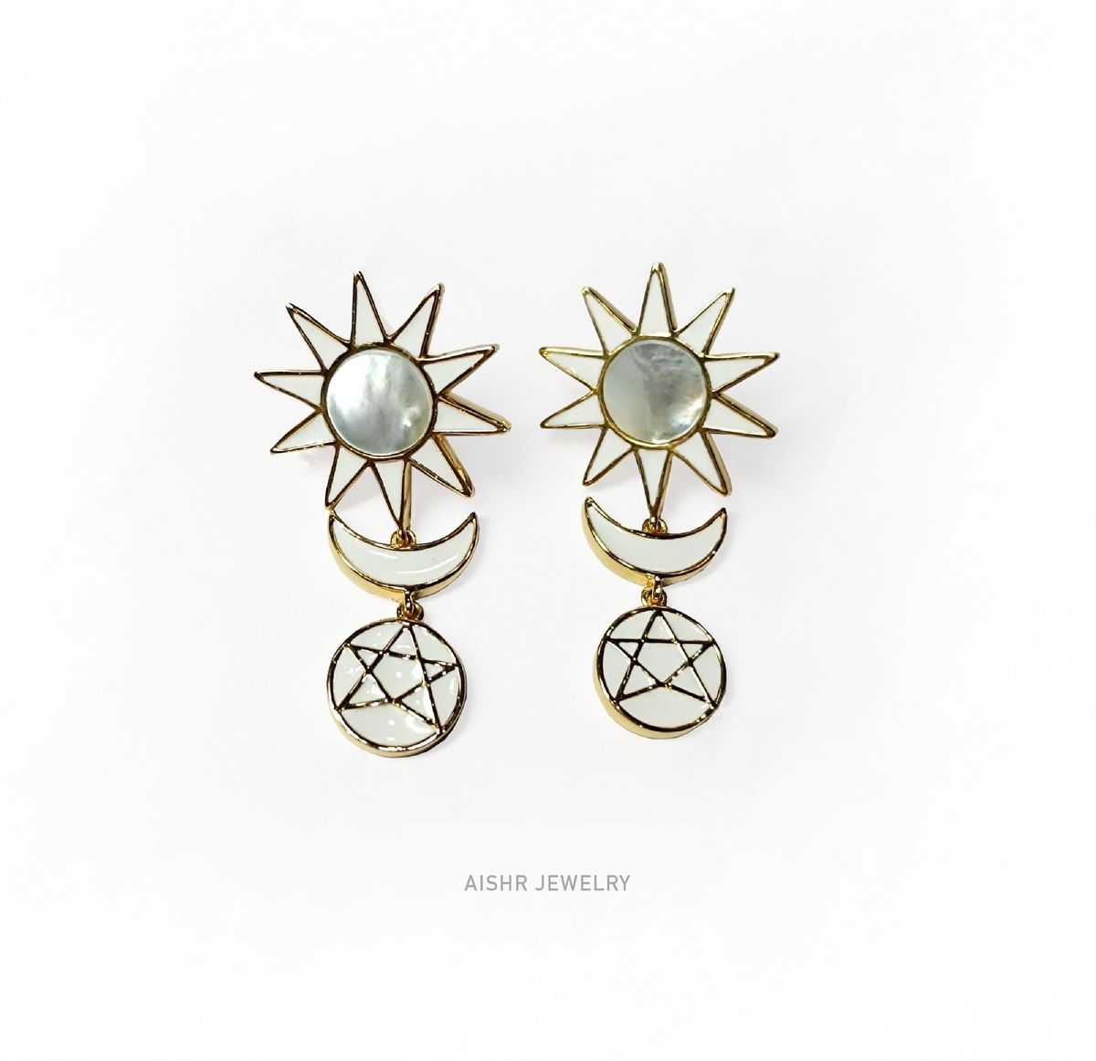 Sun Moon Money Earrings - image 6