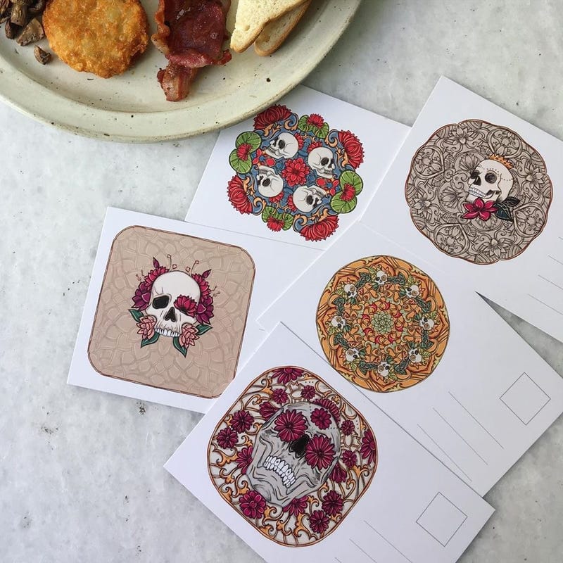 Skulls Postcard Set