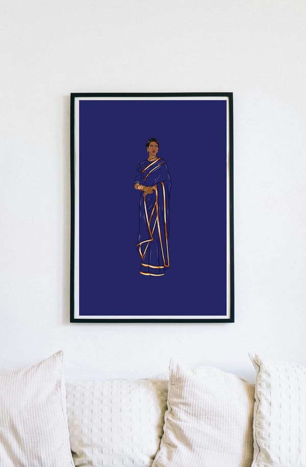 AISHR The Store — Lady in Saree 1 Print