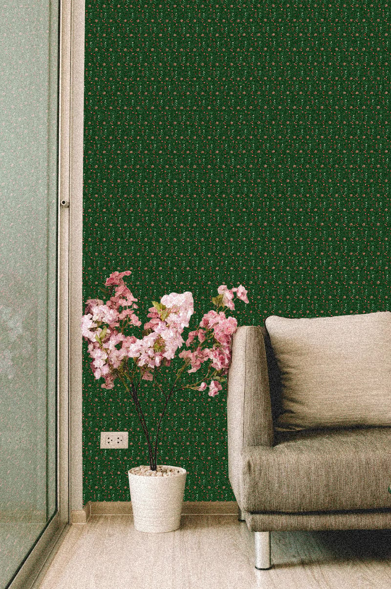 Green Flowers Wallpaper - image 1