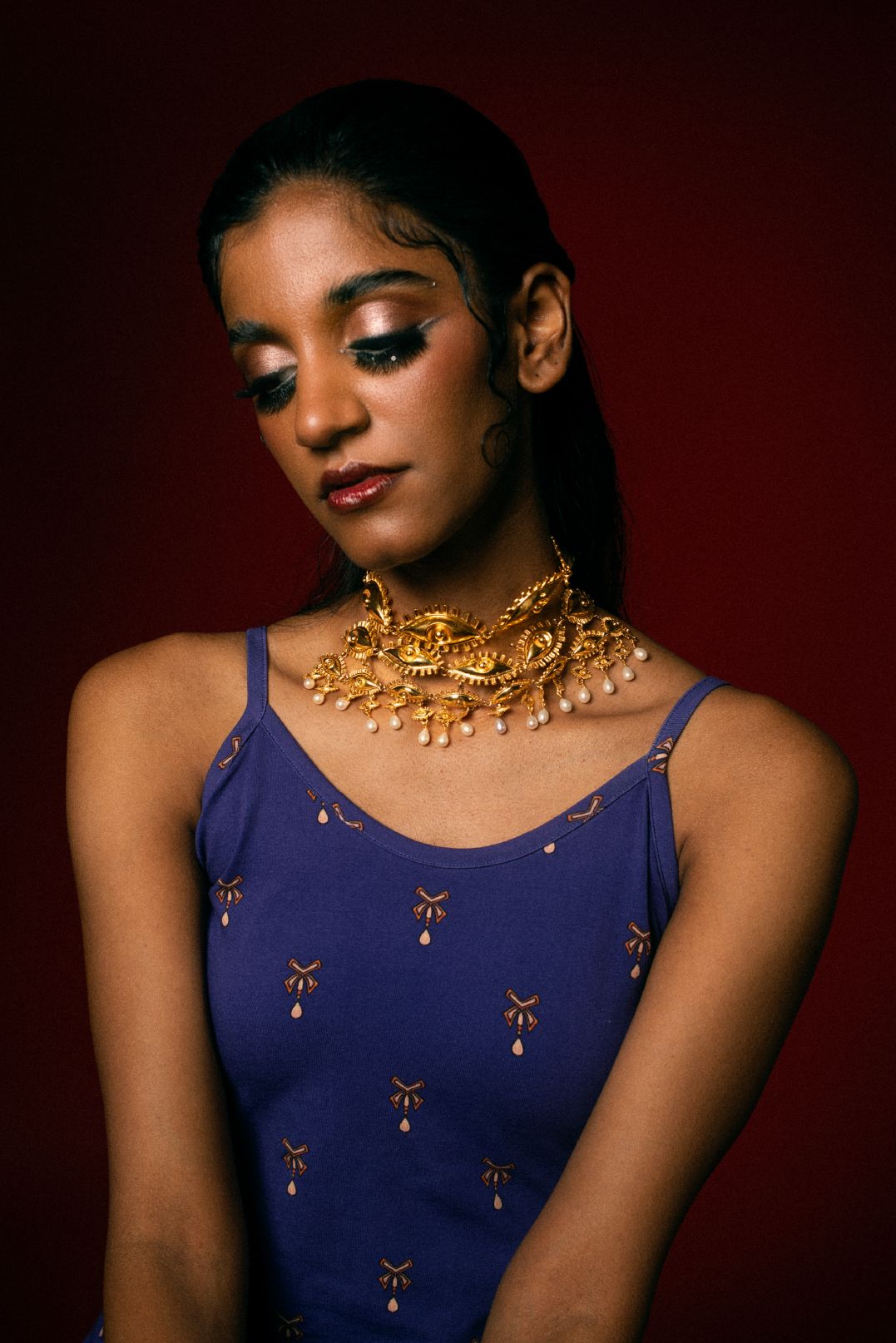 Kanmani Eye love you neckpiece - image 3