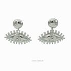 Silver Eye Love You Earrings view 5