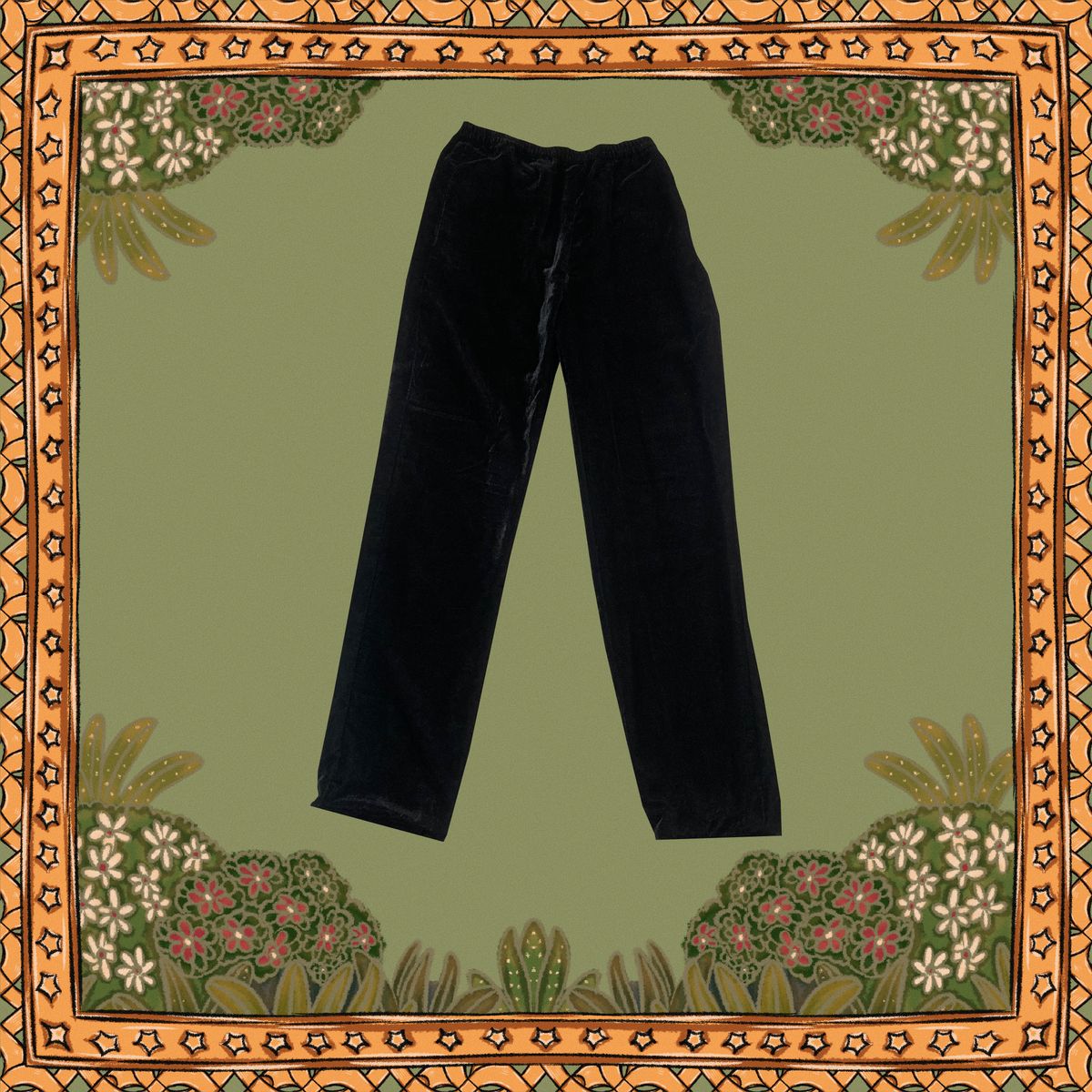 Velvy Black Pants - Unisex, Elastic Waist Band - image 1