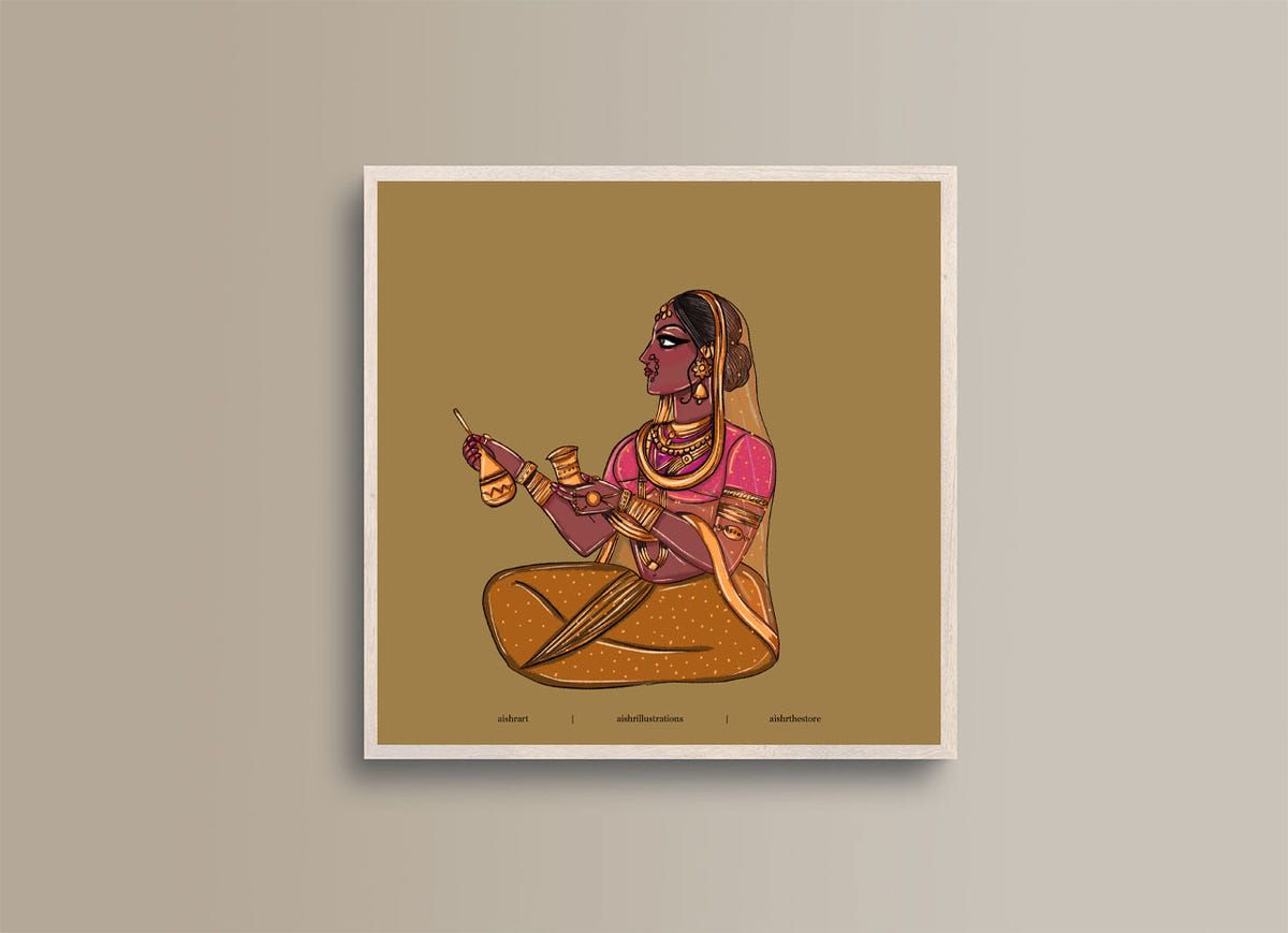 Lady Holding a Wine Flask - image 1