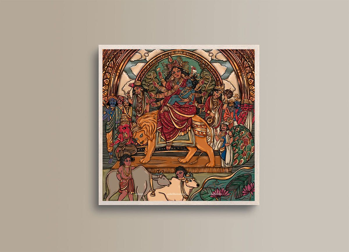 Durga Devi and other gods together - image 1