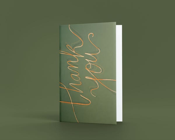AISHR The Store — Thankyou Card
