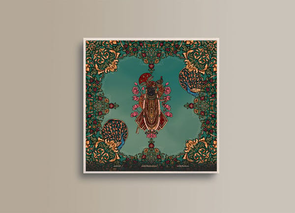 AISHR The Store — Pichhwai 6 - Srinathji in the divine sky