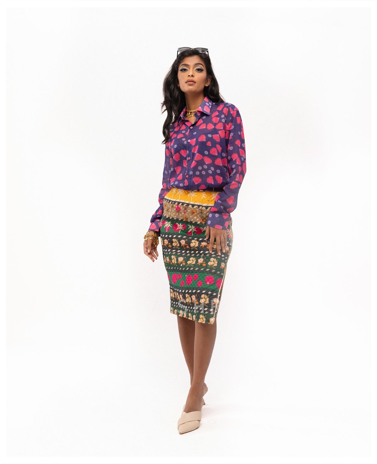 Ooty Roja Shirt with Power Quilted Skirt and Power Quilted Vest Set - image 3