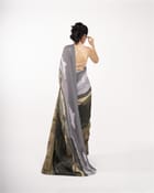 Green Land Saree view 1