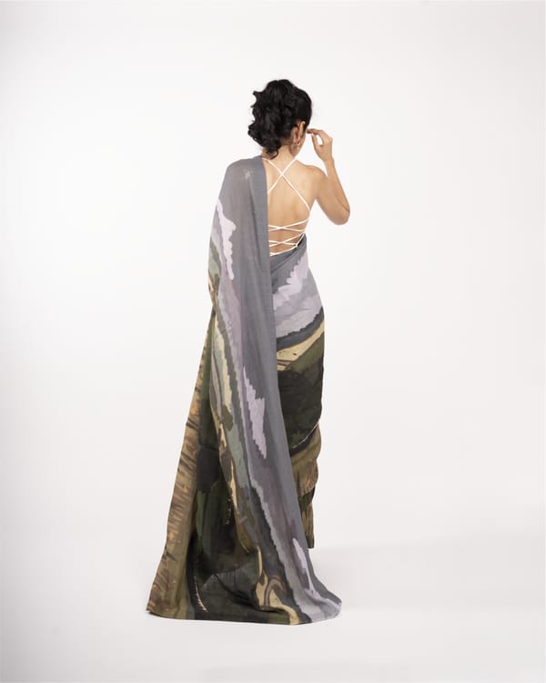AISHR The Store — Green Land Saree