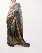 Green Land Saree view 2