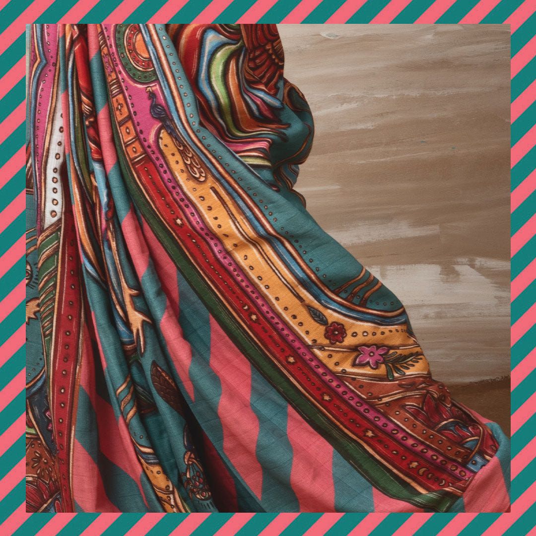 Mera Bharat Mahan Saree - image 5