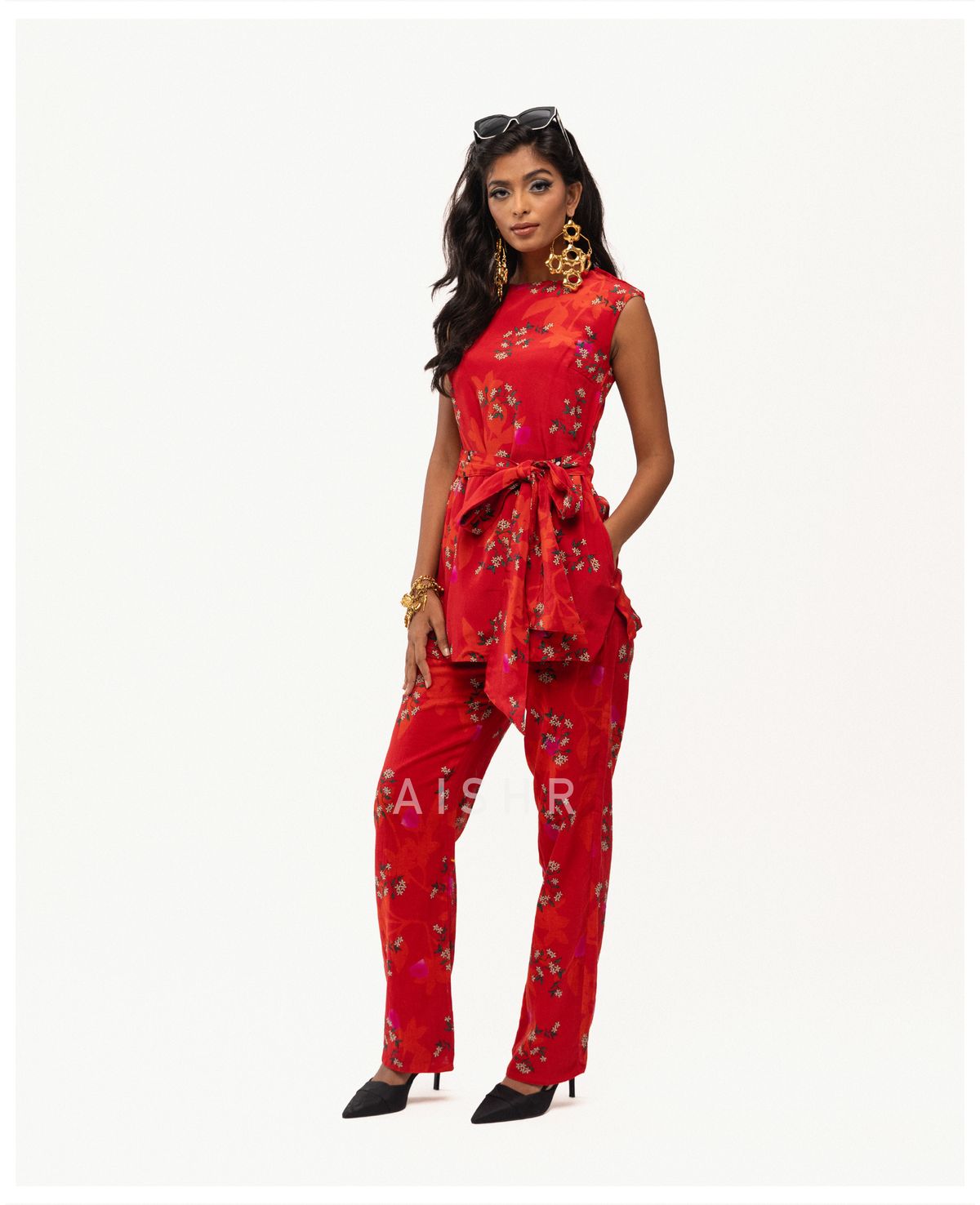 Red Jasmine Co-ord Set - image 1