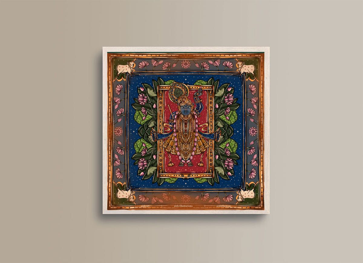 Krishna in Pichhwai Style - image 1