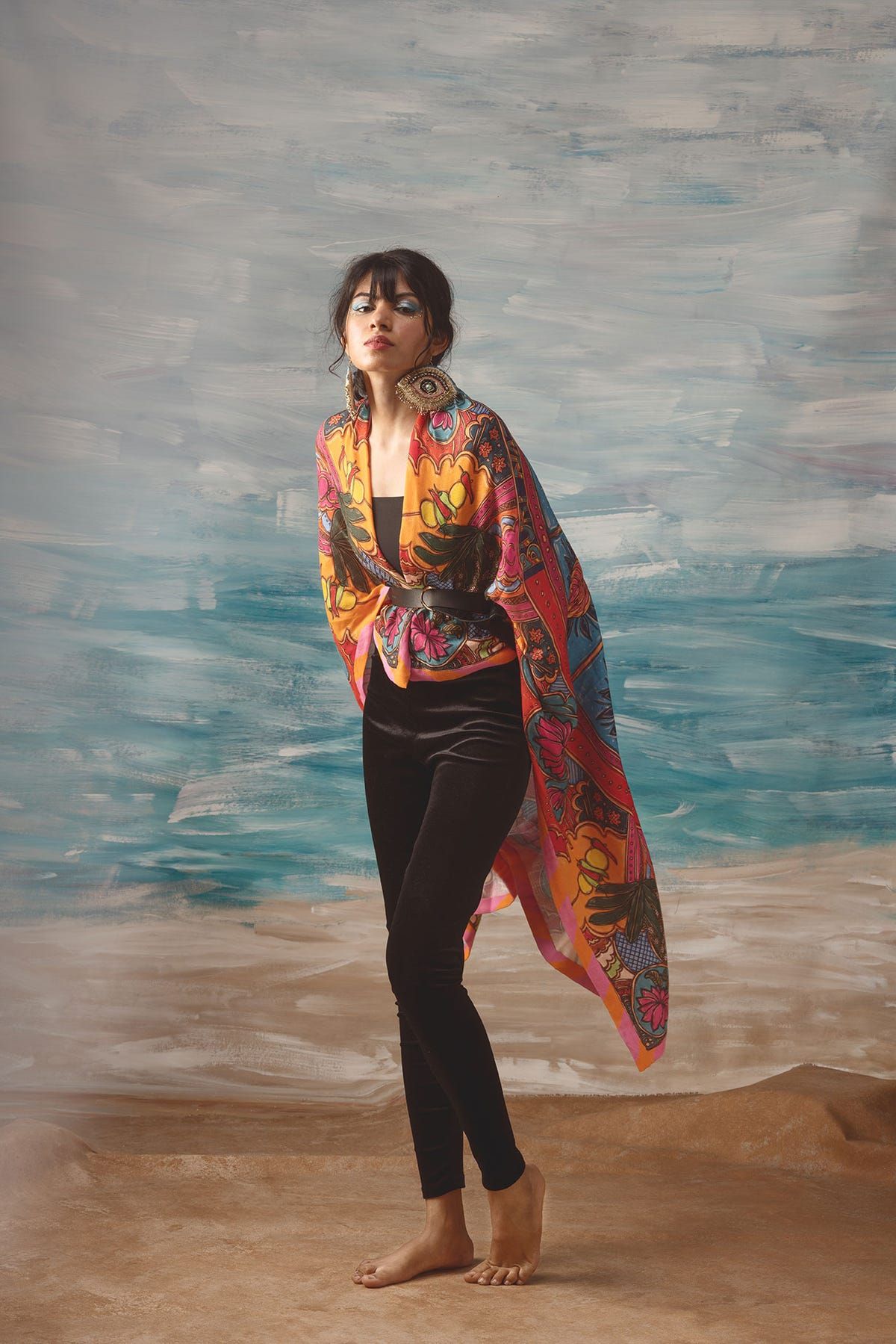 Buri Nazar Wale Tera Muh Kala 48in x 48in Scarf - image 3