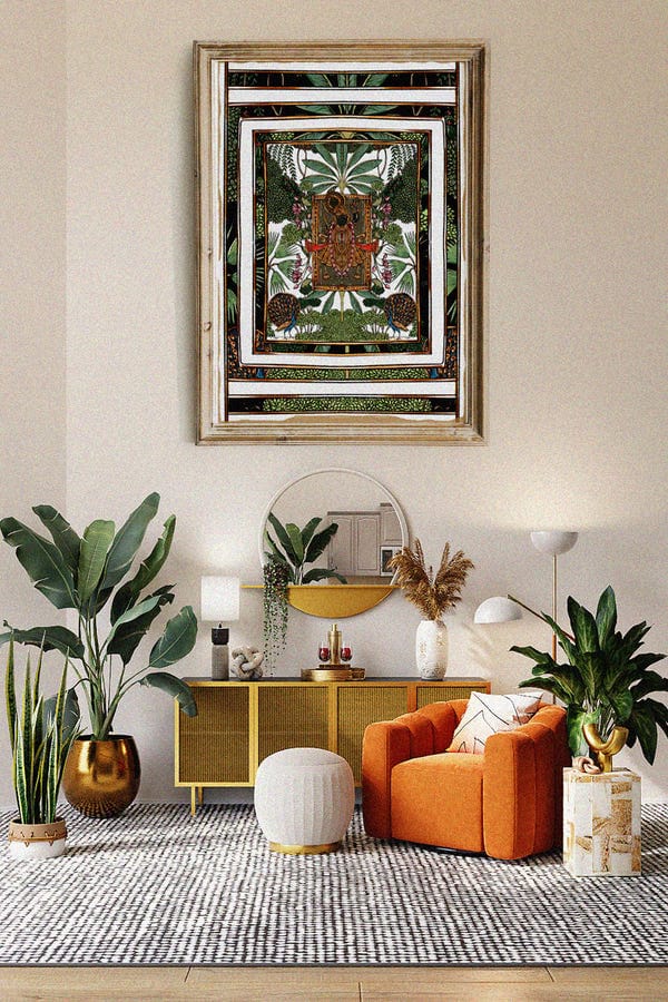 AISHR The Store — Pichhwai 3 - Srinathji set in the greens.