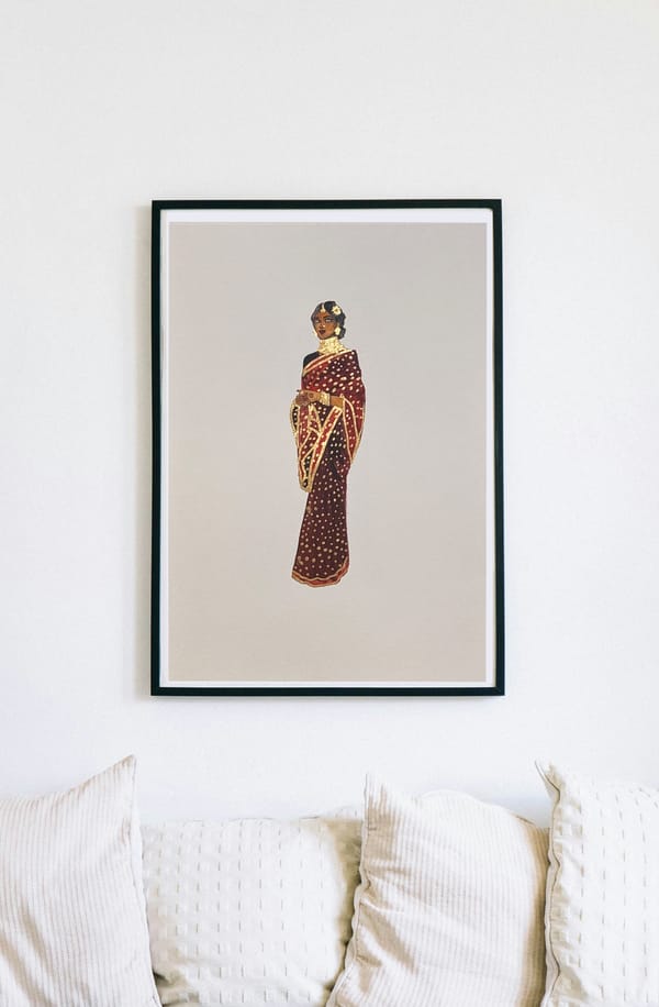 AISHR The Store — Lady in saree 5 - A3 original